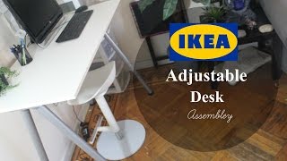 Ikea Adjustable Desk Assembly [upl. by Osmond]