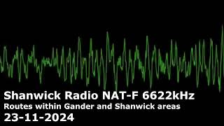 Shanwick HF Air 6622kHz 23112024 [upl. by Eilis]