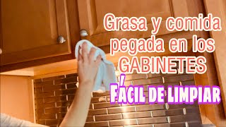 📌COMO LIMPIAR los GABINETES DE MADERA GRASOSOS DE LA COCINA GABINETES CON GRASA Y MUY SUCIOS [upl. by Einej]