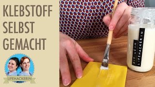 DIY Kleber  ungiftiger Klebstoff  Leim selber machen [upl. by Omle]