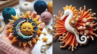 Woww💞🔥 Crochet Made Brooch 💞🔥💞🥰🥰 share idea🔥🔥🔥💞💞💞💞💞🔥crochetknittingbestai woolendiydesign [upl. by Olatha329]