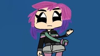 Scott Pilgrim vs the world Scott Pilgrim Takes off Ramona Flowers chibi speedpaint [upl. by Calie676]