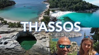 Thassos adası 2024 🏝 Yunanistan 🇬🇷 Gezilecek yerler 4K [upl. by Eylhsa]