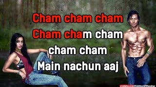 Cham Cham  KARAOKE with English Translation  Baaghi  2016 [upl. by Ailyt]