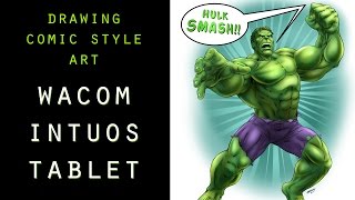 Drawing Comic Style Art  Wacom Intuos Tablet  Narrated [upl. by Lambrecht]