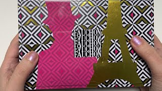 FAUCHON PARIS FRENCH BUTTER CHOCOLATE COOKIES BOX TASTE TEST ASMR MUKBANG [upl. by Jard]