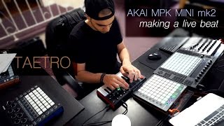 Create A Beat With Akai MPK Mini  Live Beat amp Tips [upl. by Marlen551]