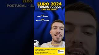 Pronostic Euro 2024 lundi 1er juillet pronostic football foot pronosticfoot euro2024 france [upl. by Anayd]