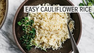 HOW TO MAKE CAULIFLOWER RICE  easy cauliflower rice recipe [upl. by Tati]