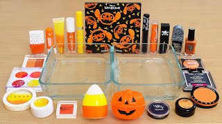 Halloween Slime ASMR  Mixing Makeup Eyeshadow Into Slime ASMR [upl. by Lanae776]