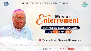 SMA TOGO TV MESSE DENTERREMENT DE Mgr PHILIPPE FANOKO KPODZRO [upl. by Tamah362]