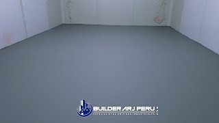 Proceso de aplicación piso epóxicos  Builder ARJ Perú [upl. by Dasteel140]