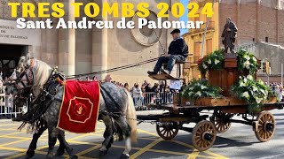 Cabalgata de los Tres Tombs de Sant Andreu de Palomar 2024 en Barcelona [upl. by Vivien]