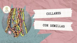 Collares con semillas  artesanías nativas Fácil y practico para hacer con niños [upl. by Nuawd]