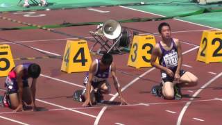 陸上 全中愛知 M 100m 準決勝1 第40回全国中学校陸上競技選手権大会 2013822 [upl. by Yrogreg]