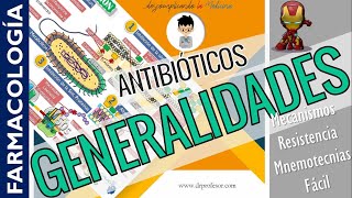 ANTIBIÓTICOS GENERALIDADES CLASIFICACIÓN  MNEMOTECNIAS  FARMACOLOGÍA  P1 [upl. by Bronwyn334]