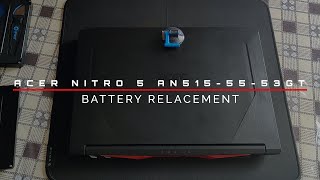 Acer Nitro 5 AN5155553GT  Replacing the battery and storage info [upl. by Talie368]