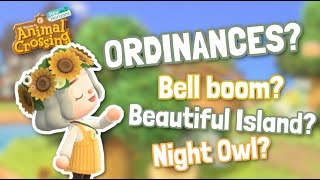 Island ORDINANCES Quickly EXPLAINED 💭  Animal Crossing New Horizons [upl. by Iila]