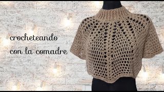 ⭐⭐⭐teje hermosa cápita elegante o ponchito a crochet fácil y rápido parte 1 [upl. by Lotson662]