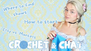 Crochet with a friend🩵  all things market related  how to find shows inventory amp etsy vs markets [upl. by Chrissy657]