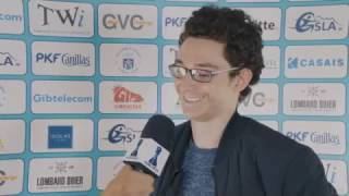 Round 9 Gibraltar Chess postgame interview with Fabiano Caruana [upl. by Eisnyl232]