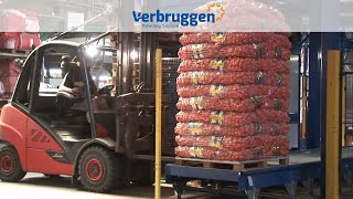 Palletizing  Automatic Palletizer machine Vpm14 Wrapping Machine by Verbruggen  palletizer robot [upl. by Donadee310]