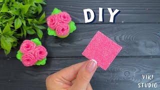 Easy Roses from EVA Foam Easy Flowers DIY Tutorial Crafts [upl. by Rox]