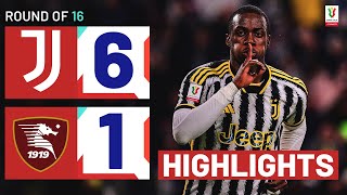 JUVENTUSSALERNITANA 61  HIGHLIGHTS  Juve are unstoppable  Coppa Italia Frecciarossa 202324 [upl. by Bolitho987]