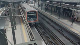 11th batch train arriving amp departing at Kallithea station [upl. by Borries]