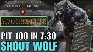 The Best Druid Build For Season 6 quotWolf Crierquot 730 Pit 100 Clear PTR Diablo 4 [upl. by Rebmit948]