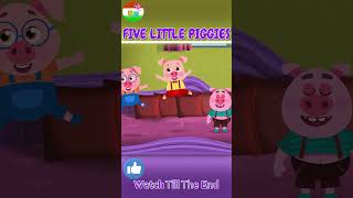 Five Little Piggies Jumping on the Bed  Nursery Rhymes shorts [upl. by Appolonia]