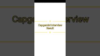 Capgemini Interview Result capgemini interview 2024 [upl. by Zinah]