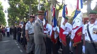 Castelnaudary  Prise d’armes et défiléapéritif dînatoire du 13 juillet 2016 [upl. by Clothilde769]