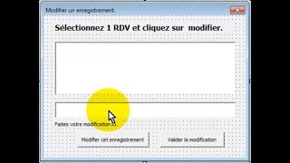 ExcelVBA Modifications  Suppressions RDV dans lOrganizer [upl. by Ahsikyt804]