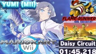 Mario Kart Wii Daisy Circuit Time Trials As Yumi Mii Outfit B 0145218 [upl. by Strader]