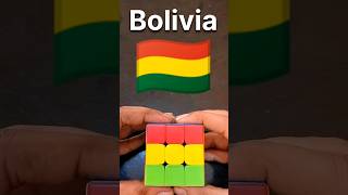 Bolivia flag on a Rubiks Cube 🇧🇴 cubebawa india rubikscube cubing rubik cube shorts art [upl. by Hamer]