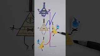 Gravity Falls line matching puzzle shorts viral art craft [upl. by Noell]