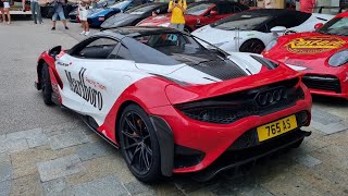 The Cannon Run in Monaco 2023  Arrival amp Leaving Twin Turbo Huracan LB 458 MC Stradale 812SF [upl. by Linnea]