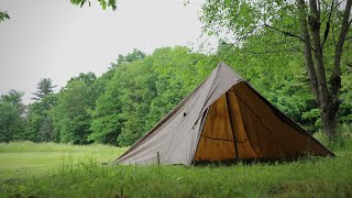 Make a Tent with a Tarp 10x10 Oilcloth Tarp [upl. by Shoshana]