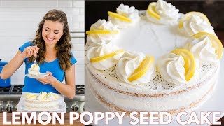 Lemon Poppy Seed Cake with Lemon Buttercream Frosting [upl. by Johnsson109]