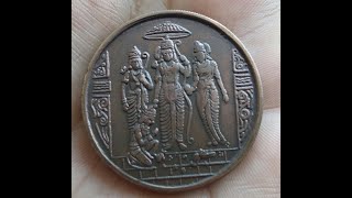 EAST INDIA1818 RAM LAXMAN SITA AND HANUMAN G OLD RARE COINS1818 RARE ORGINAL COINSANTIC COINS [upl. by Shippee]