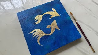 How to Apply Gold Leaf  All You Need to Know about Gold Leaf painting  DIY Wall Art [upl. by Olshausen]