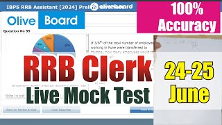 Oliveboard RRB Clerk 2024 Live Mock Test🎯 2425 June  How to Attempt Mock  oliveboard rrbclerk [upl. by Corena119]