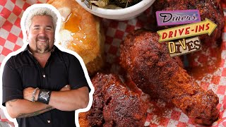 Guy Fieri Eats Some HOT Chicken 🔥  Diners DriveIns and Dives  Food Network [upl. by Clercq966]