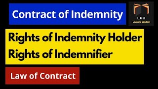 Contract of Indemnity  Rights of Indemnity Holder amp Indemnifier  Engr Advocate Ayaz Noor [upl. by Icken]