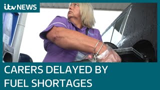 Vulnerable left isolated as carers delayed by fuel shortages in UK petrol crisis  ITV News [upl. by Mctyre]