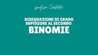 Disequazioni binomie di grado superiore al secondo tutti i casi possibili LEGGERE LA DESCRIZIONE [upl. by Borlase]