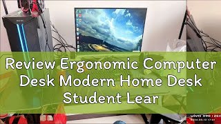 Review Ergonomic Computer Desk Modern Home Desk Student Learning Writing Desk 120cm PC Desk Gaming [upl. by Amuh]