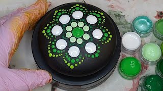 DIY How to Make a Mandala Stone  Painted Dotting Art  Satisfying Painting Rocks [upl. by Kraul766]