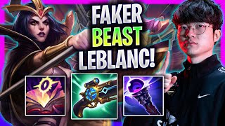 FAKER IS A BEAST WITH LEBLANC  T1 Faker Plays Leblanc Mid vs Corki  Season 2024 [upl. by Rodl]